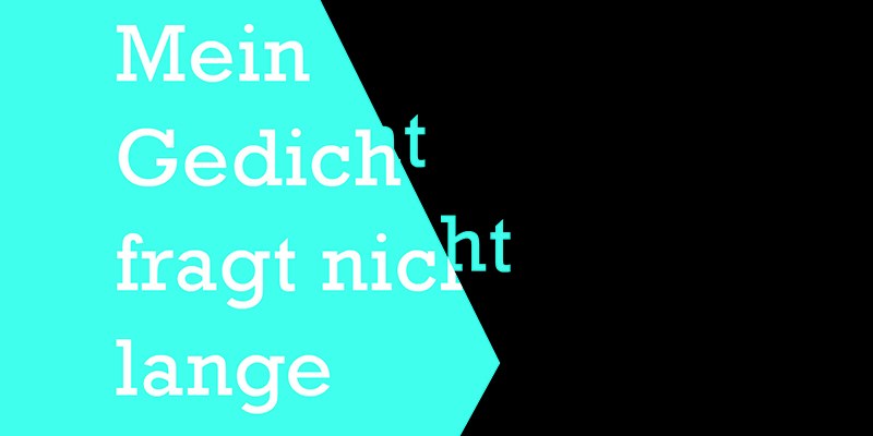 Mein Gedicht fragt nicht lange reloaded Mein Gedicht fragt nicht lange reloaded
